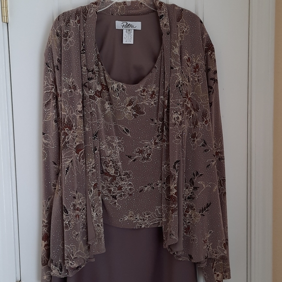 Floor-length Dress with Long-sleeved Jacket sz 18 - Picture 2 of 7